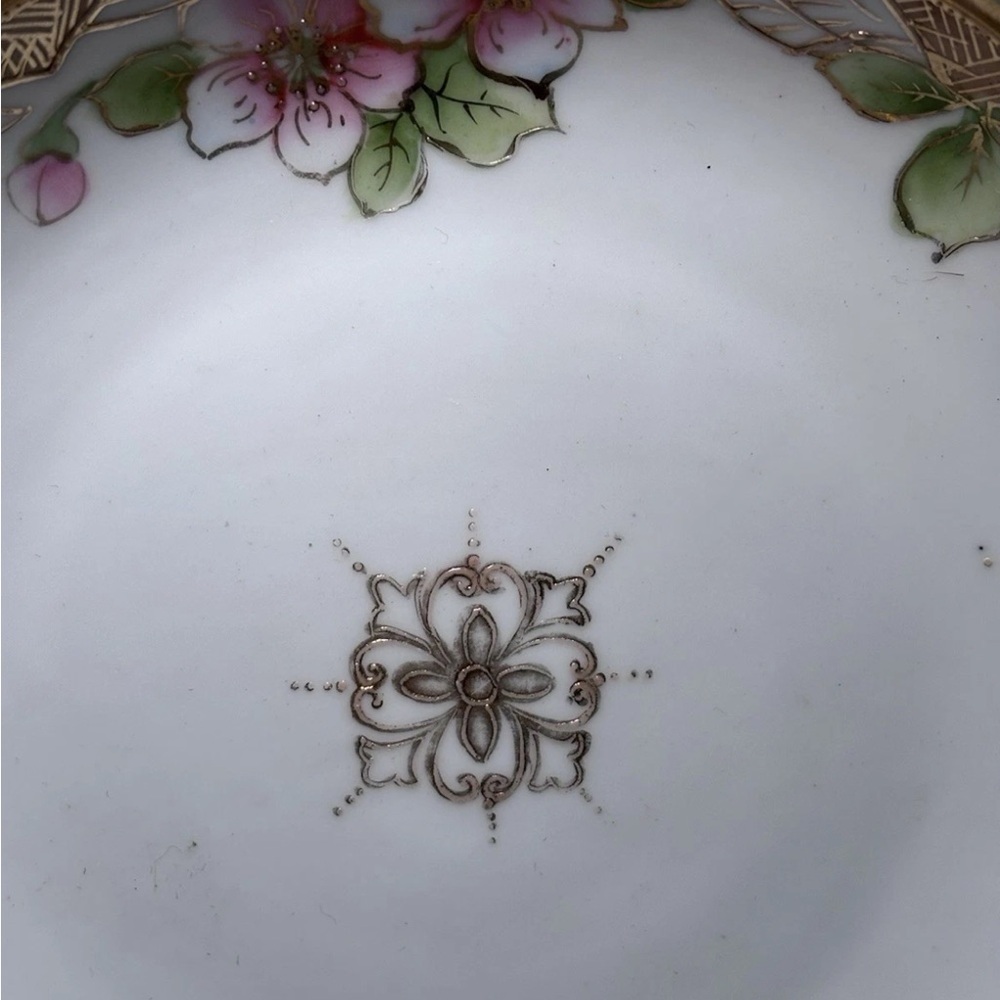 Hand Painted Nippon Porcelain Plate Trinket Dish Shabby Chic Decor - Picture 6 of 10
